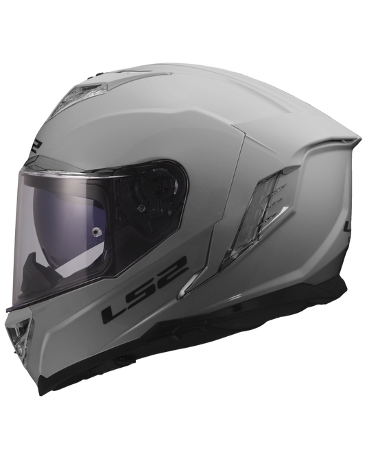 Capacete integral LS2 FF818 Storm III Solid Cinza Nardo – vista frontal