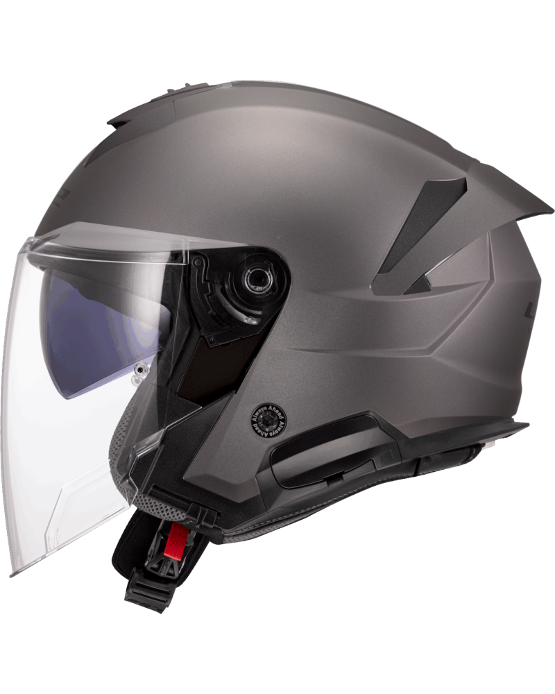 Load image into Gallery viewer, Fecho micrométrico de aço inoxidável – capacete jet LS2 OF618 Verso II Solid
