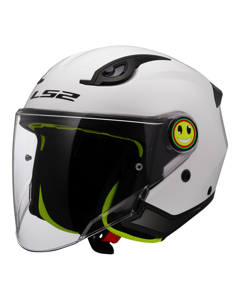 Load image into Gallery viewer, Capacete jet infantil LS2 OF622 Funny II Solid Branco – vista frontal – ECE 22.06
