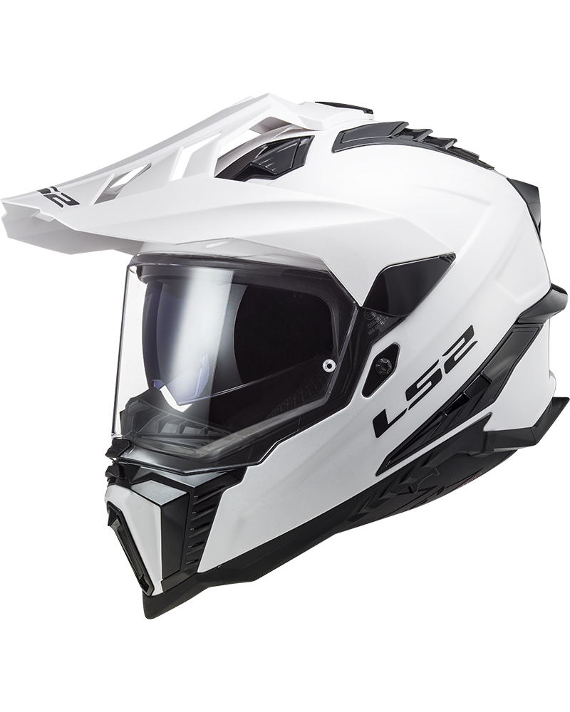 Load image into Gallery viewer, Capacete enduro LS2 MX701 Explorer Solid Preto Mate – vista frontal – ECE 22.06
