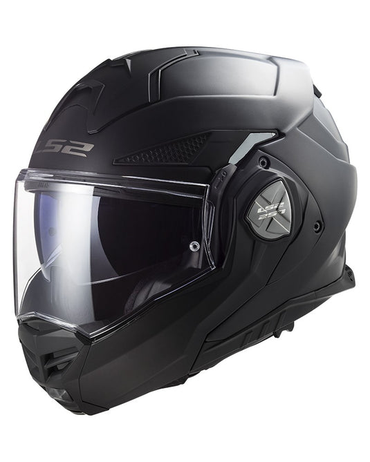 Capacete Modular LS2 FF901 Advant-X Solid Preto Mate — Vista Frontal