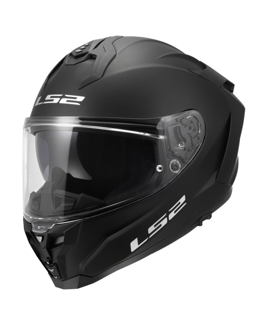 Capacete integral LS2 FF817 Challenger II Solid em preto mate – vista frontal