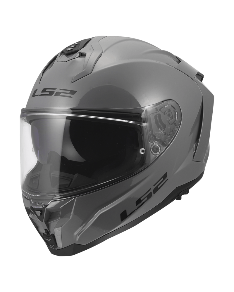 Carregue imagem no visualizador da galeriaCapacete integral LS2 FF817 Challenger II Solid Cinza Nardo – vista frontal
