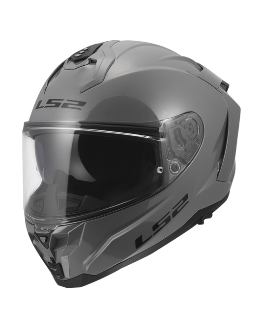 Capacete integral LS2 FF817 Challenger II Solid Cinza Nardo – vista frontal