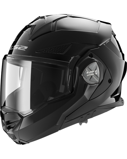 Capacete modular LS2 FF808 Stream II Solid Preto – vista frontal