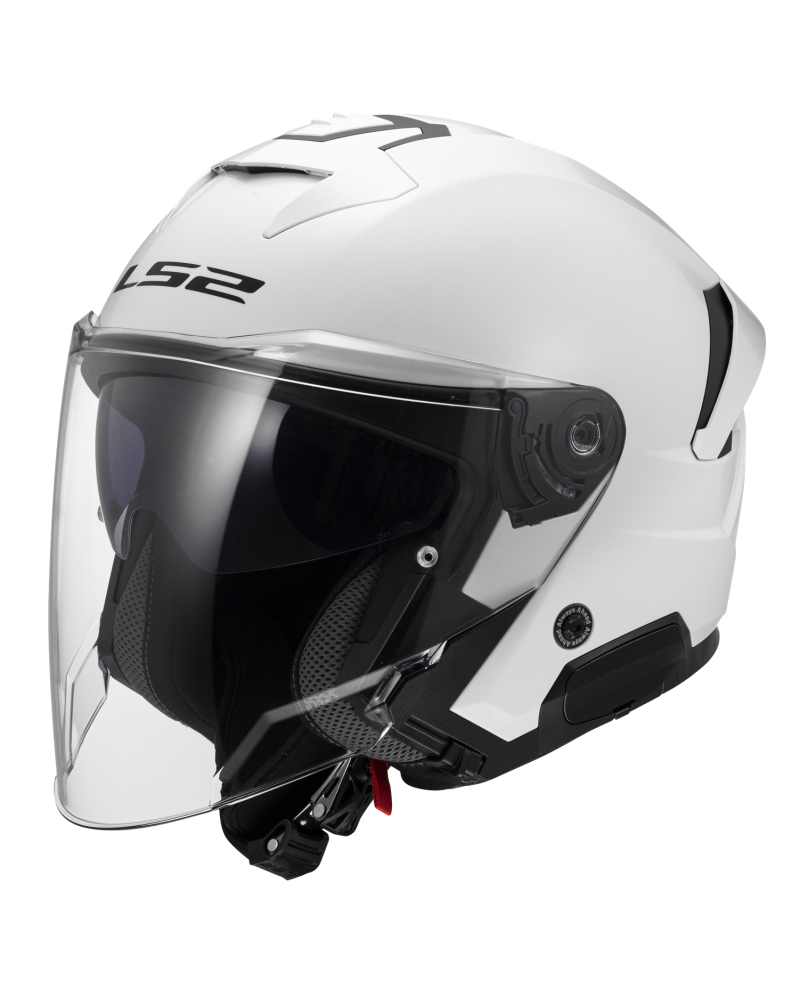 Load image into Gallery viewer, Capacete jet LS2 OF618 Verso II Solid Branco – vista frontal – ECE 22.06
