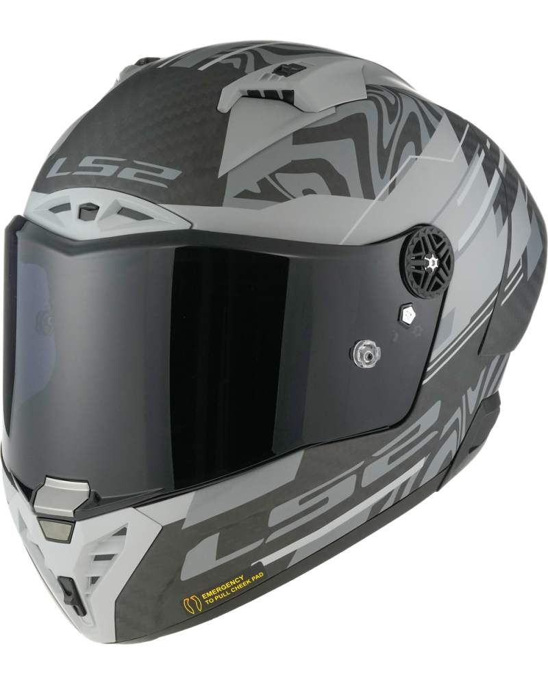 Load image into Gallery viewer, Capacete integral LS2 FF805 Thunder C GP Polar Preto Mate – vista frontal – ECE 22.06
