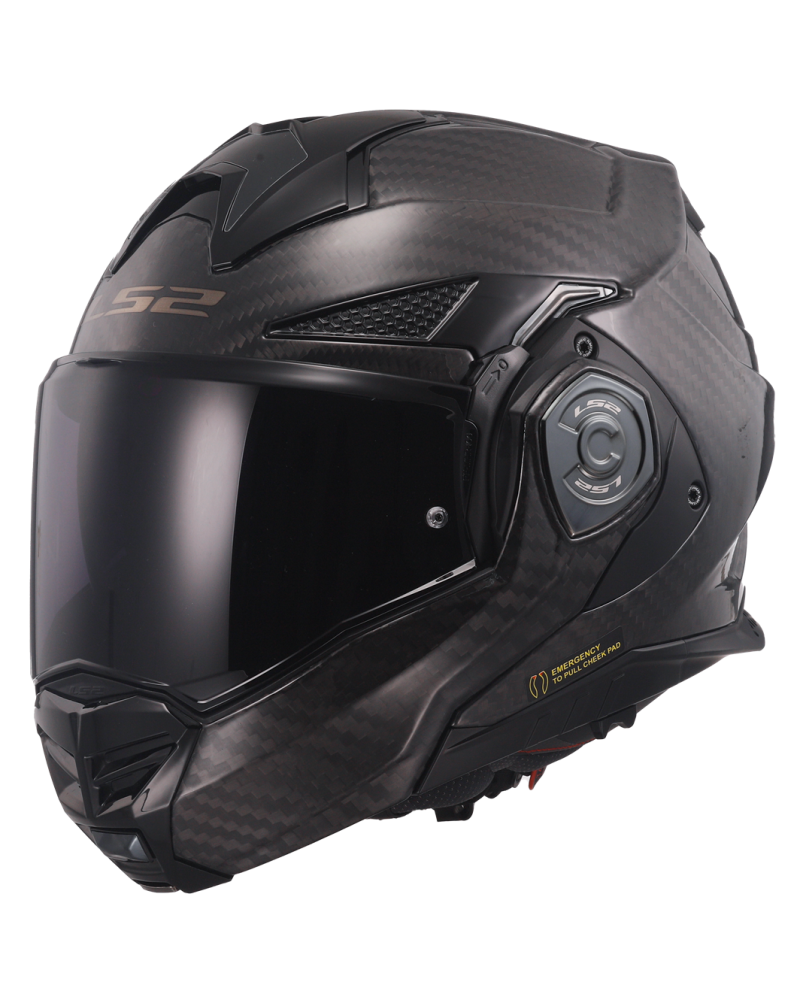 Load image into Gallery viewer, Capacete integral LS2 FF901 Advant-X C Solid Carbono – vista frontal – ECE 22.06
