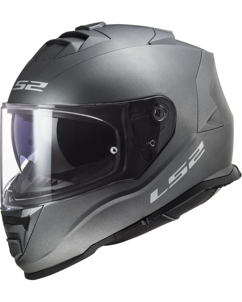 Carregue imagem no visualizador da galeriaCapacete integral LS2 FF800 Storm II Solid Titânio Mate – vista frontal

