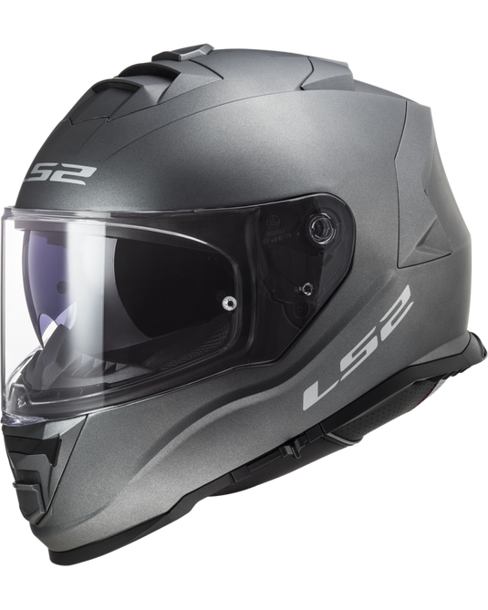 Capacete integral LS2 FF800 Storm II Solid Titânio Mate – vista frontal