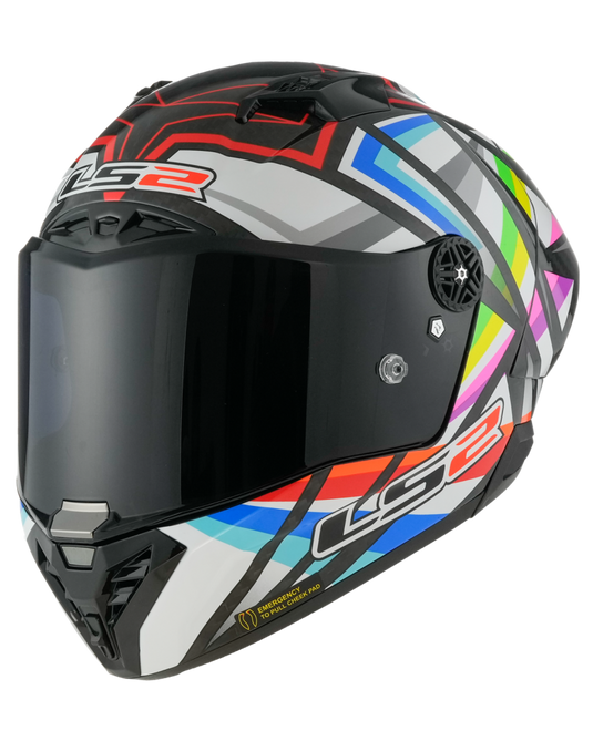 Capacete integral LS2 FF805 Thunder C GP Flash Preto Brilho – vista frontal – ECE 22.06