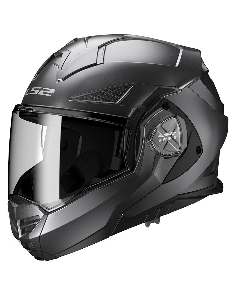 Load image into Gallery viewer, Capacete modular LS2 FF808 Stream II Solid Titânio Mate – vista frontal
