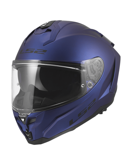 Capacete integral LS2 FF817 Challenger II Solid Azul Marinho – vista frontal
