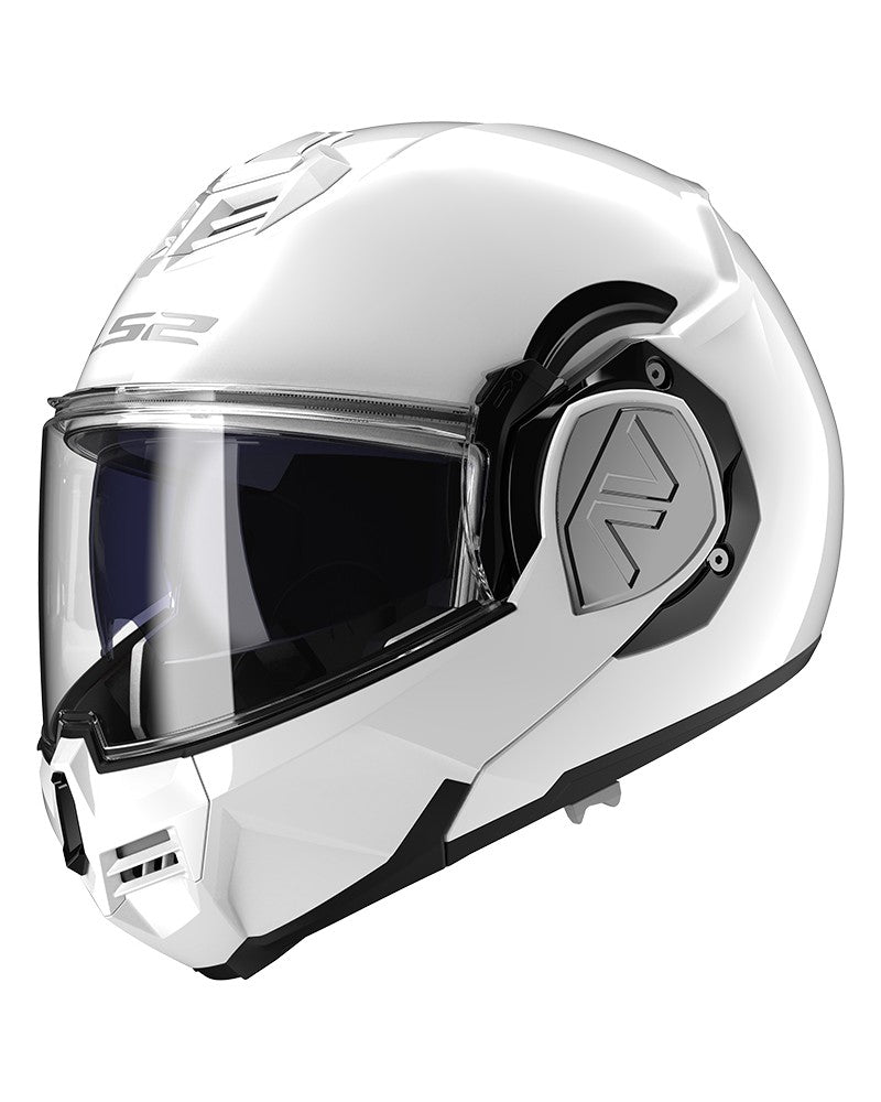 Load image into Gallery viewer, Capacete modular LS2 FF906 Advant Solid Branco – vista frontal – ECE 22.06

