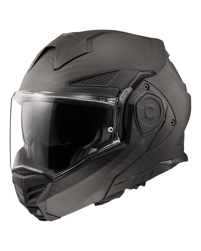Load image into Gallery viewer, Capacete integral LS2 FF901 Advant-X C Solid Carbono Mate – vista frontal – ECE 22.06
