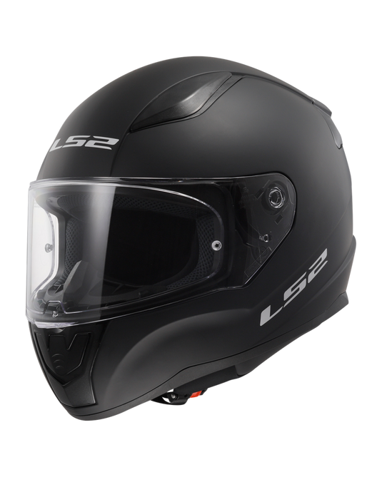 Capacete integral LS2 FF353 Rapid II Solid Preto Mate – vista frontal