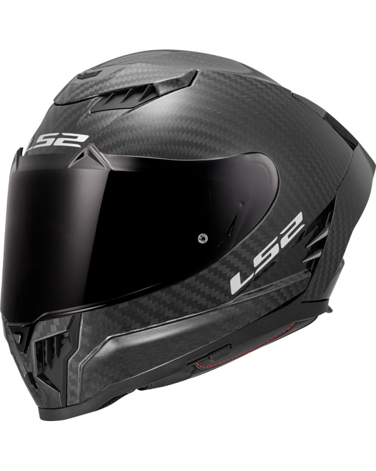 Capacete integral LS2 FF807 Dragon Carbon em fibra de carbono mate – vista frontal
