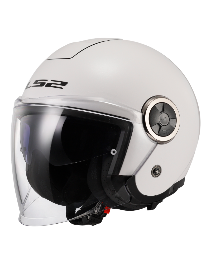 Load image into Gallery viewer, Capacete jet LS2 OF620 Classy Solid Branco – vista frontal – ECE 22.06
