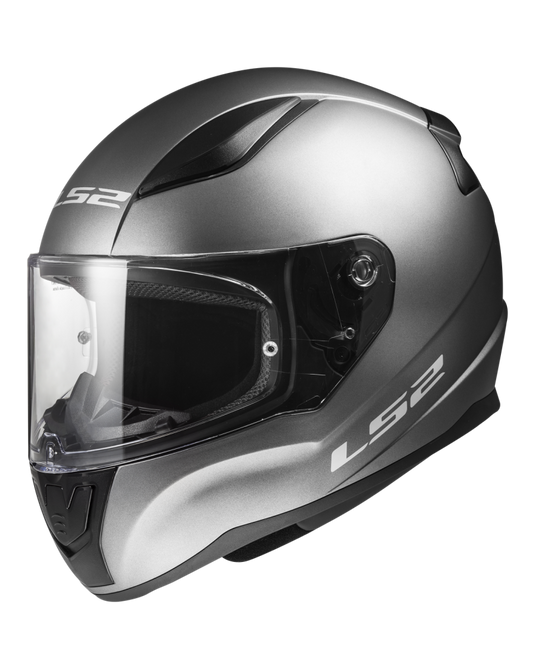 Capacete integral LS2 FF353 Rapid II Solid Titânio Mate – vista frontal