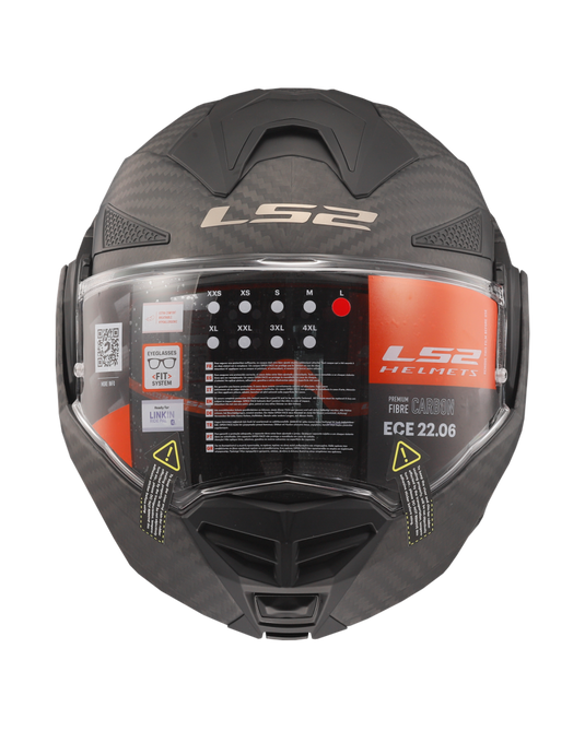 Calota em fibra de carbono mate – capacete integral LS2 FF901 Advant-X C Solid