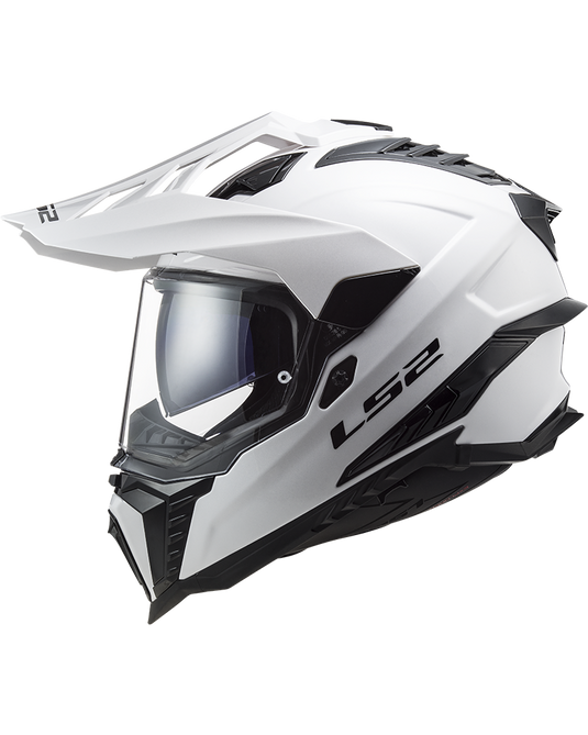 Capacete enduro LS2 MX701 Explorer Solid Preto Mate – vista lateral esquerda