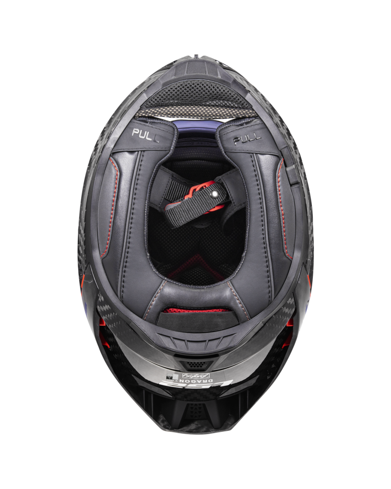 Carregue imagem no visualizador da galeriaCapacete integral LS2 FF807 Dragon Carbon em fibra de carbono mate – vista lateral esquerda
