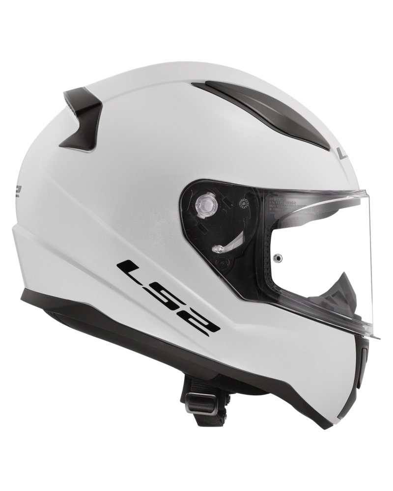 Carregue imagem no visualizador da galeriaCapacete integral LS2 FF353 Rapid II Solid Branco – vista lateral esquerda

