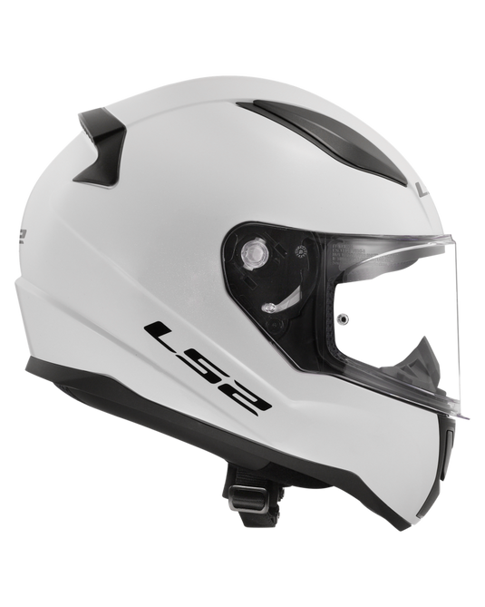 Capacete integral LS2 FF353 Rapid II Solid Branco – vista lateral esquerda