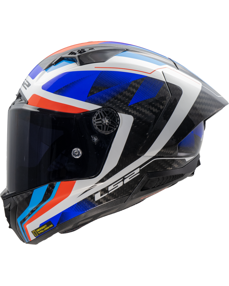 Load image into Gallery viewer, Capacete integral LS2 FF805 Thunder C GP Raute Azul Vermelho – vista lateral esquerda
