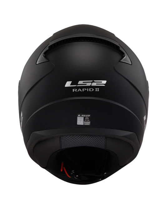 Capacete integral LS2 FF353 Rapid II Solid Preto Mate – vista lateral direita