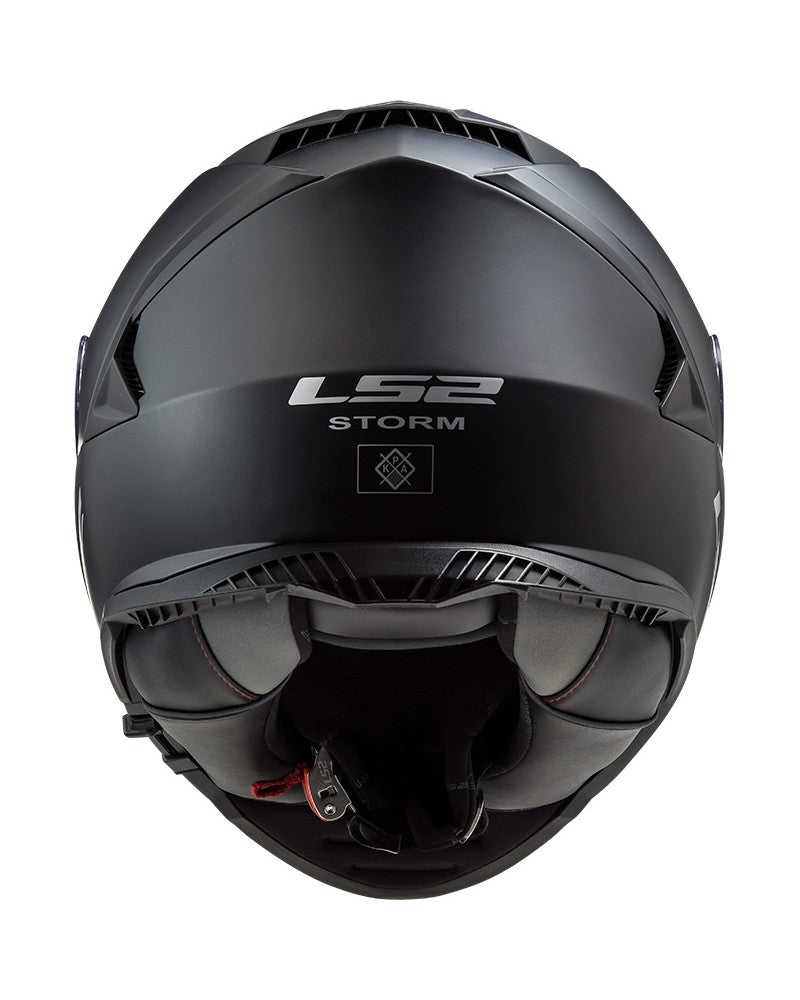 Carregue imagem no visualizador da galeriaCapacete integral LS2 FF800 Storm II Solid Preto Mate – vista lateral
