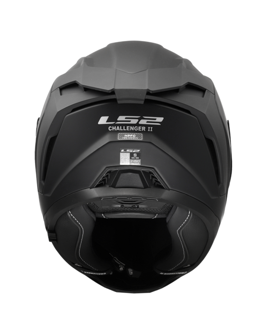 Capacete integral LS2 FF817 Challenger II Solid em preto mate – vista lateral esquerda