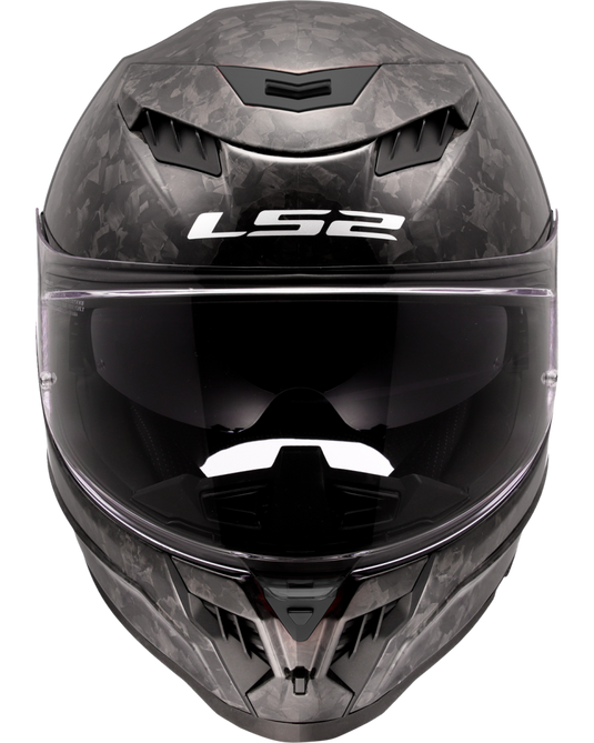 Capacete integral LS2 FF807 Dragon Forged Carbono Brilho – vista lateral esquerda