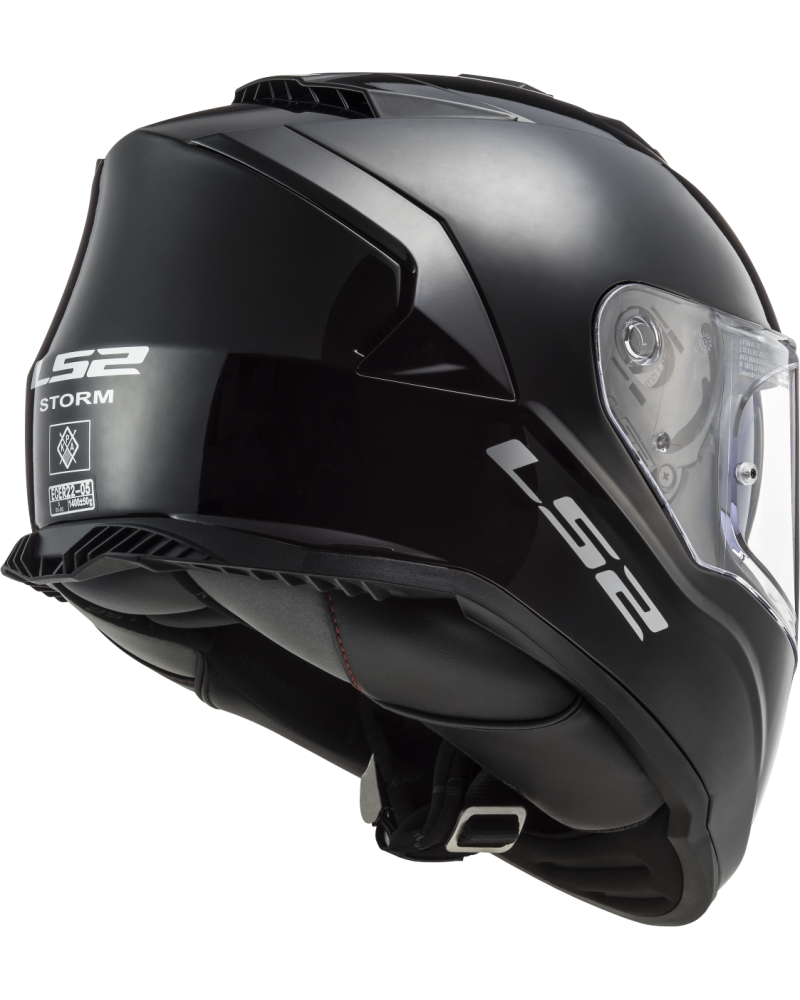 Carregue imagem no visualizador da galeriaCapacete integral LS2 FF800 Storm II Solid Preto – vista lateral

