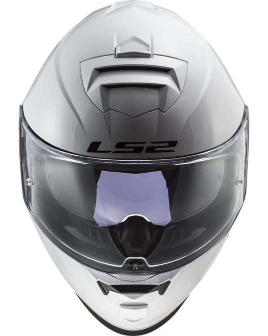 Capacete integral LS2 FF800 Storm II Solid Branco – vista lateral