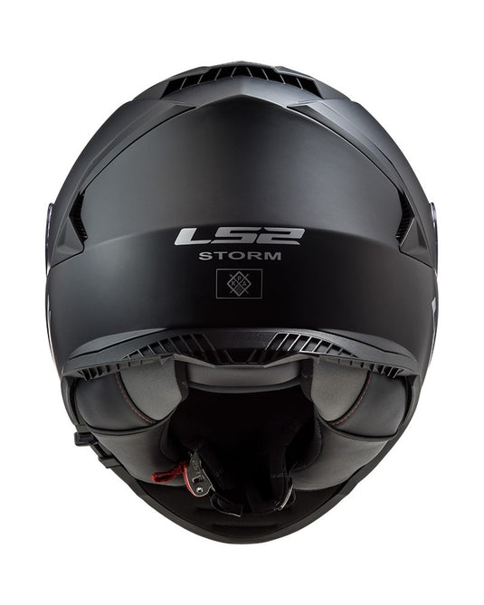 Capacete integral LS2 FF800 Storm II Solid Preto Mate – vista lateral