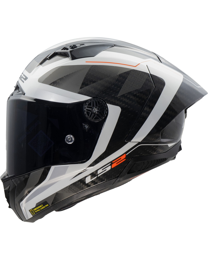 Load image into Gallery viewer, Capacete integral LS2 FF805 Thunder C GP Raute Cinza Branco – vista lateral esquerda
