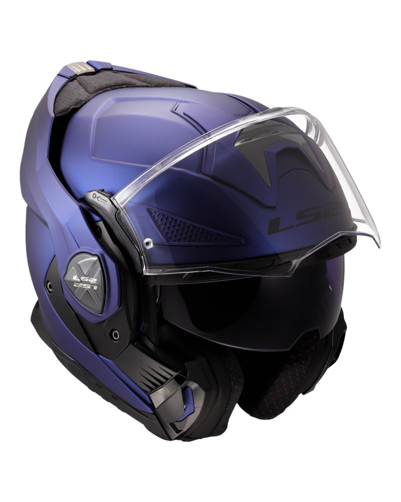 Load image into Gallery viewer, Capacete modular LS2 FF808 Stream II Solid Azul Marinho – vista lateral
