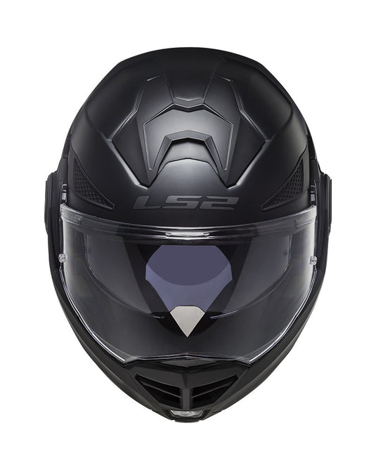 Capacete modular LS2 FF808 Stream II Solid Preto Mate – vista lateral