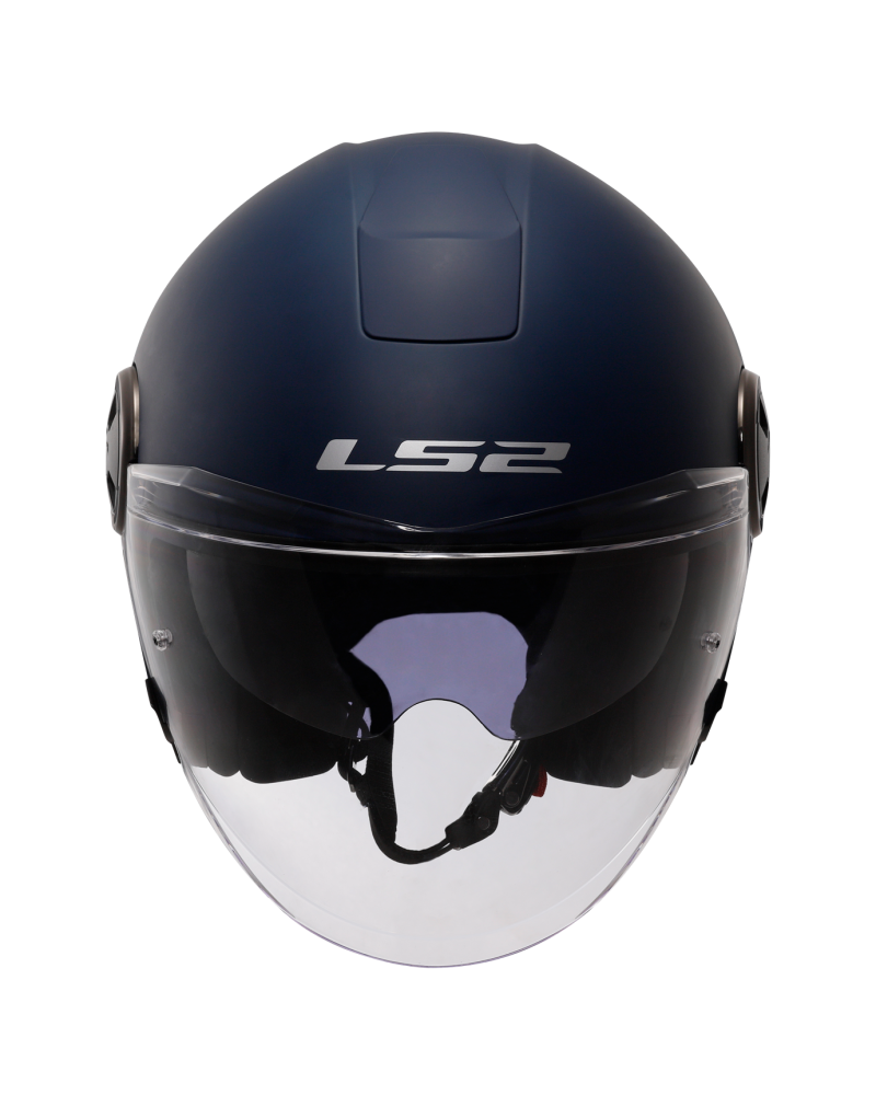 Carregue imagem no visualizador da galeriaCapacete open-face LS2 OF620 Classy Solid Azul Marinho – vista lateral esquerda
