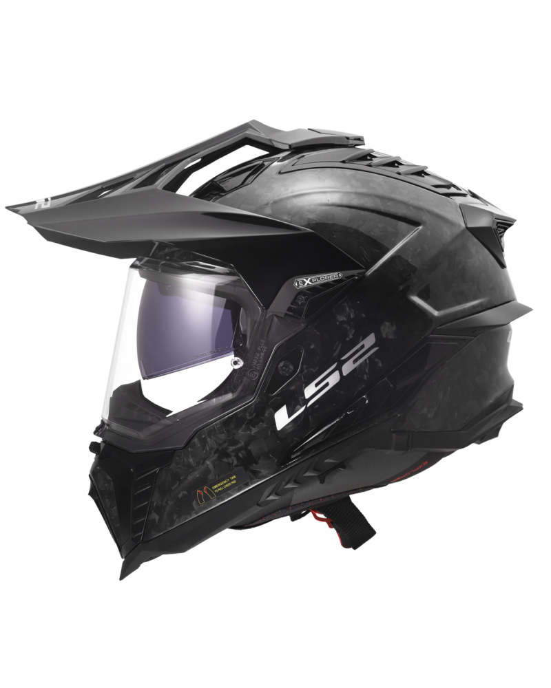 Load image into Gallery viewer, Capacete enduro LS2 MX701 Explorer C Forged Carbono – vista lateral esquerda
