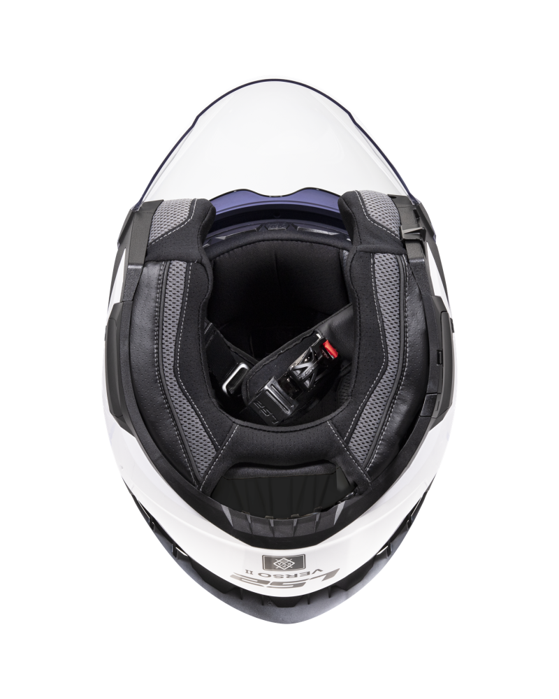 Load image into Gallery viewer, Capacete jet LS2 OF618 Verso II Solid Branco – vista lateral
