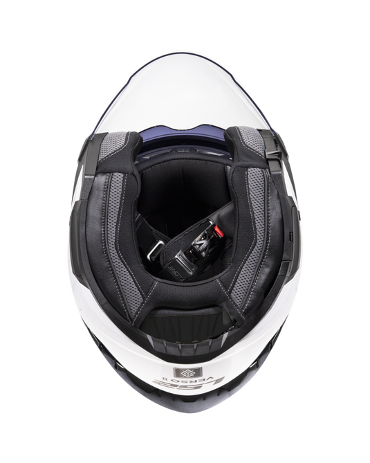 Capacete jet LS2 OF618 Verso II Solid Branco – vista lateral