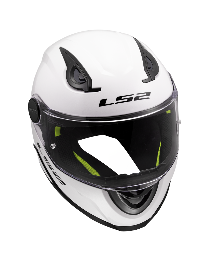 Load image into Gallery viewer, Capacete integral infantil LS2 FF812 Kid Solid Branco – vista lateral esquerda
