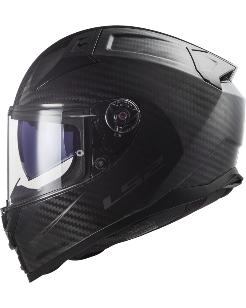 Carregue imagem no visualizador da galeriaCapacete integral LS2 FF811 Vector II C Solid em fibra de carbono brilhante – vista lateral direita
