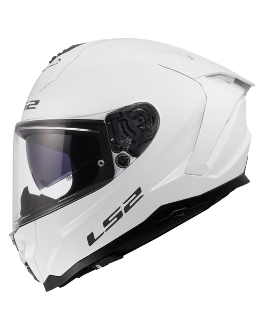 Capacete integral LS2 FF817 Challenger II Solid Branco – vista lateral direita