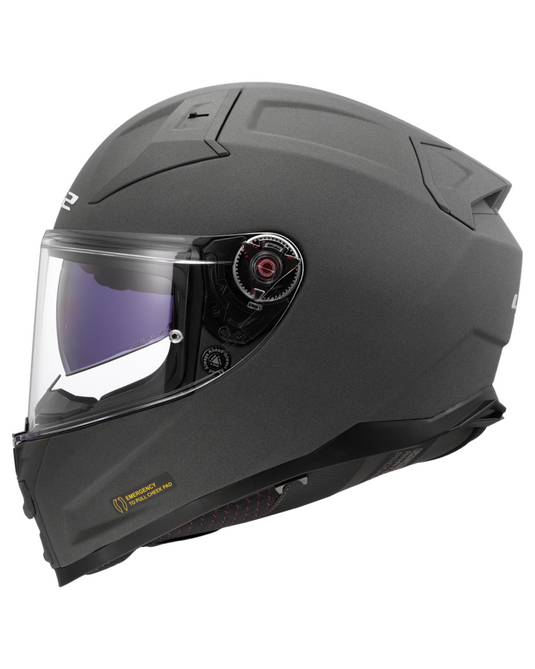 Capacete integral LS2 FF811 Vector II Solid Cinza Nardo – vista traseira
