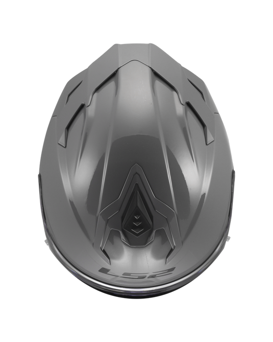 Capacete integral LS2 FF817 Challenger II Solid Cinza Nardo – vista lateral direita