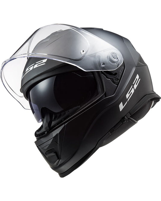 Capacete integral LS2 FF800 Storm II Solid Preto Mate – vista traseira