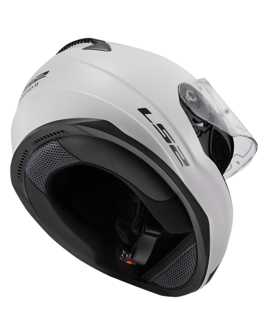 Capacete integral LS2 FF353 Rapid II Solid Branco – vista lateral direita